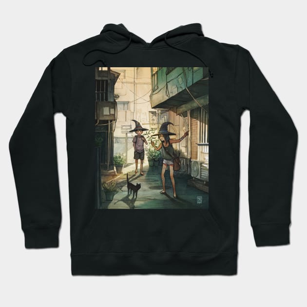 Alleyway Hoodie by SimzArt